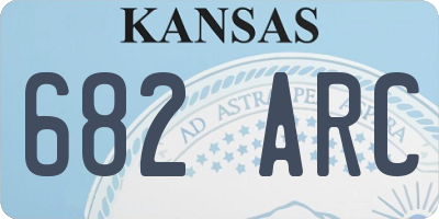 KS license plate 682ARC