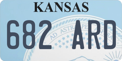 KS license plate 682ARD