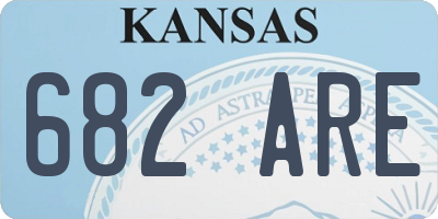 KS license plate 682ARE