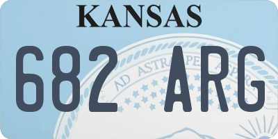 KS license plate 682ARG