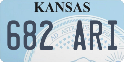 KS license plate 682ARI