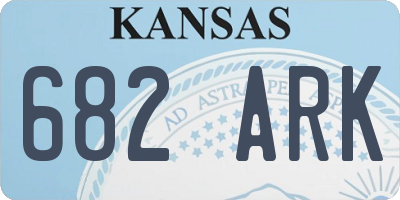 KS license plate 682ARK