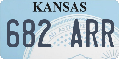 KS license plate 682ARR
