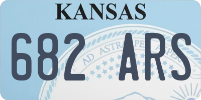 KS license plate 682ARS
