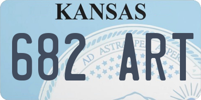 KS license plate 682ART