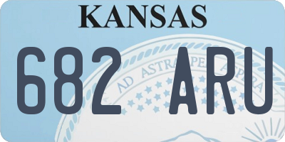 KS license plate 682ARU