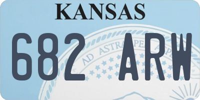 KS license plate 682ARW