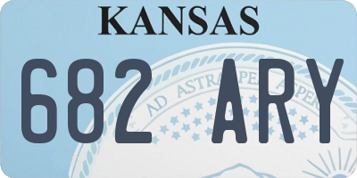 KS license plate 682ARY