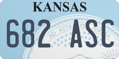 KS license plate 682ASC