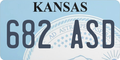 KS license plate 682ASD