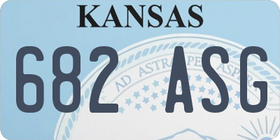KS license plate 682ASG