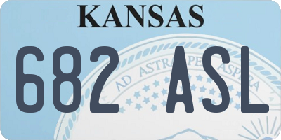 KS license plate 682ASL