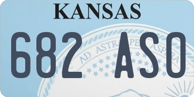 KS license plate 682ASO