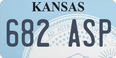 KS license plate 682ASP