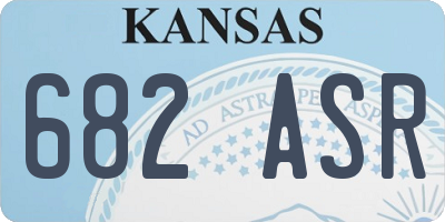 KS license plate 682ASR