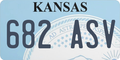 KS license plate 682ASV