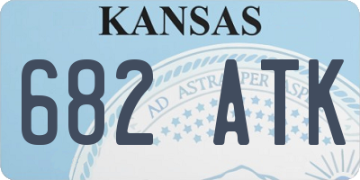 KS license plate 682ATK