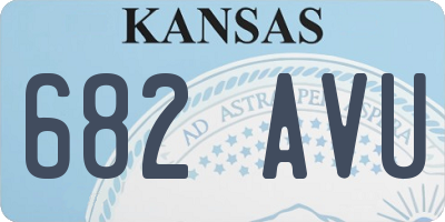 KS license plate 682AVU
