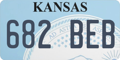 KS license plate 682BEB
