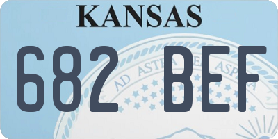 KS license plate 682BEF