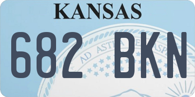 KS license plate 682BKN