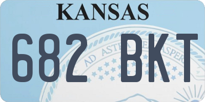 KS license plate 682BKT