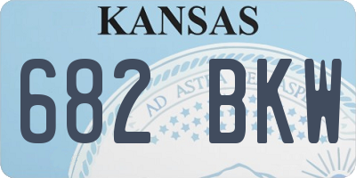 KS license plate 682BKW