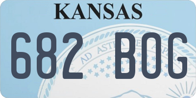 KS license plate 682BOG