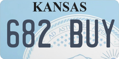 KS license plate 682BUY