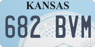 KS license plate 682BVM