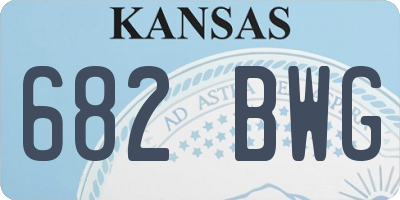 KS license plate 682BWG