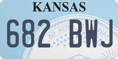 KS license plate 682BWJ