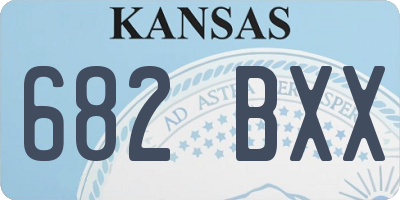 KS license plate 682BXX