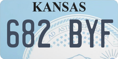 KS license plate 682BYF