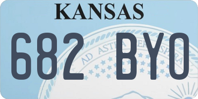 KS license plate 682BYO