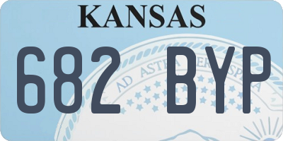 KS license plate 682BYP