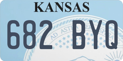 KS license plate 682BYQ