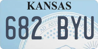 KS license plate 682BYU