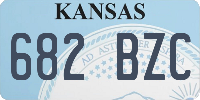 KS license plate 682BZC