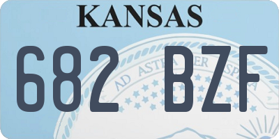 KS license plate 682BZF
