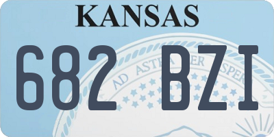 KS license plate 682BZI