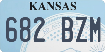 KS license plate 682BZM