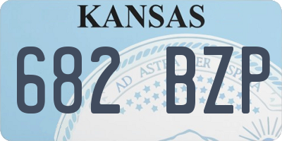 KS license plate 682BZP