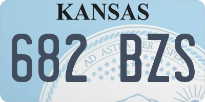 KS license plate 682BZS