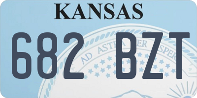 KS license plate 682BZT