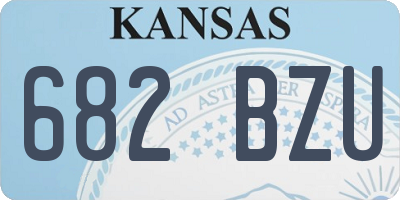 KS license plate 682BZU