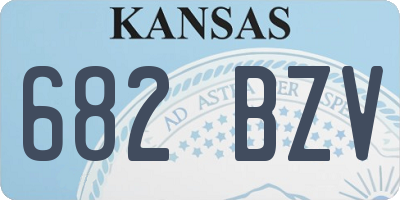 KS license plate 682BZV