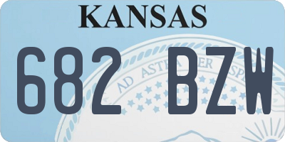 KS license plate 682BZW