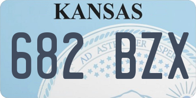 KS license plate 682BZX