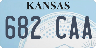 KS license plate 682CAA